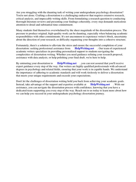 psychology dissertation ideas undergraduate