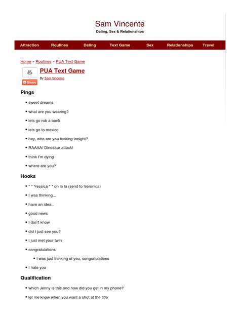 pua text game examples pdf