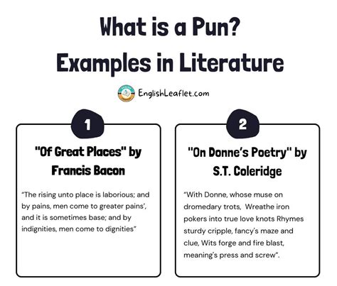 pun examples in literature in english