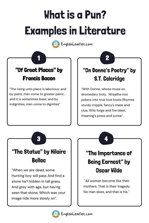 pun examples in literature with explanation