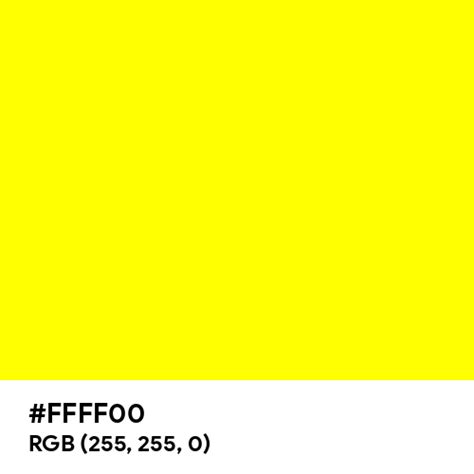 pure yellow hex code