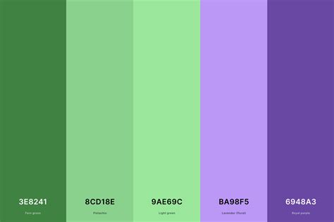 purple and green color code