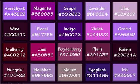 purple colour code