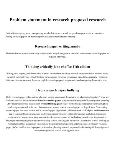 purpose of statement of the problem in research