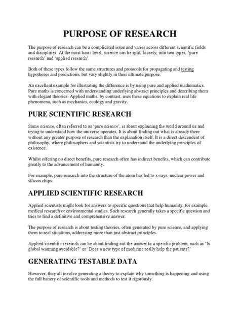 purpose of the study example in research paper