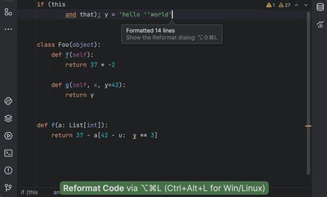 pycharm format code with black