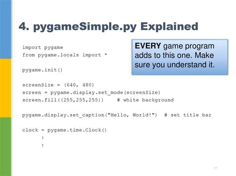 pygame explained