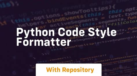 python code style formatter