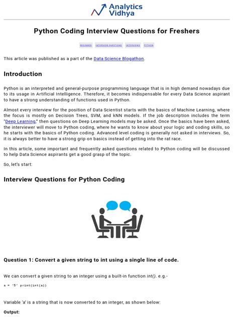 python coding interview questions for freshers
