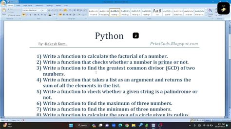 python coding problems for beginners