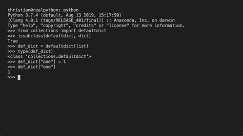 python defaultdict