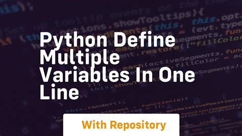 python define several variables in one line