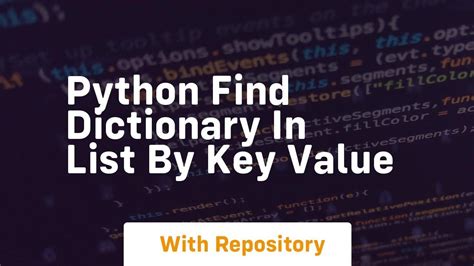 python find dictionary matching value in list