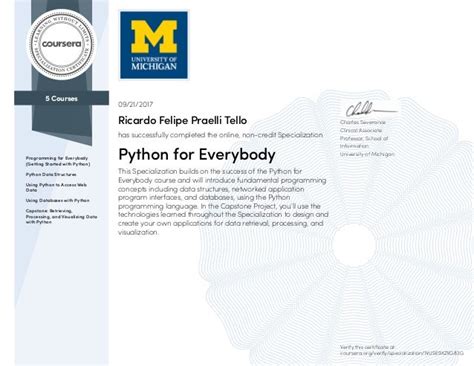 python for everybody freecodecamp certificate