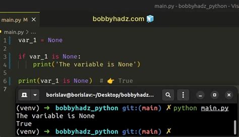 python is not none or = none