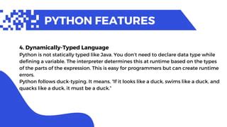 python is not statically typed means