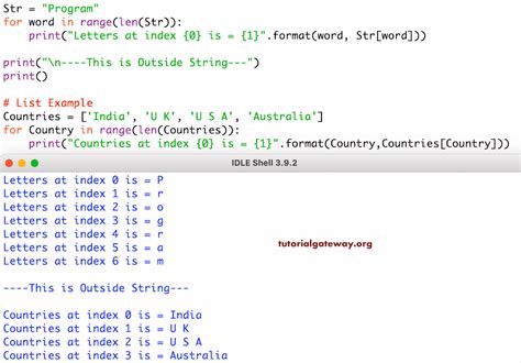 python list for loop range
