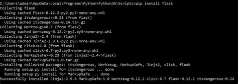 python pip install flask windows