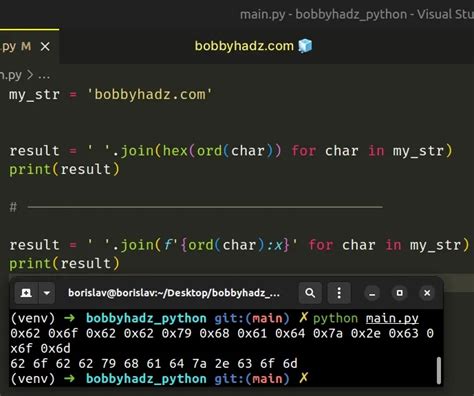 python print hex code for character