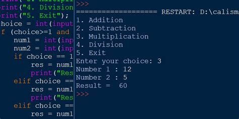 python program to make simple calculator