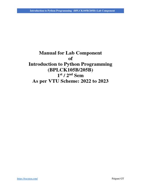 python programming for data science vtu notes pdf free download
