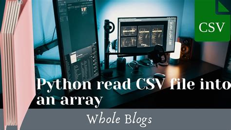 python read csv file into array