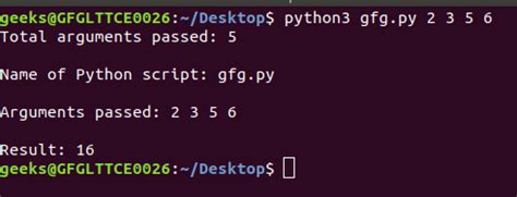 python script example with arguments