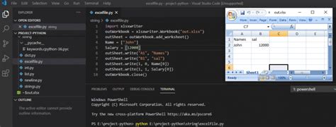 python script to read and write excel file