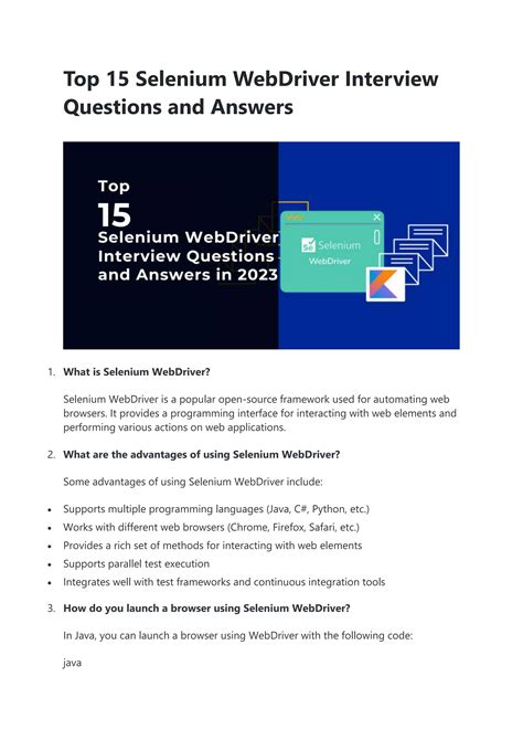 python selenium interview questions pdf