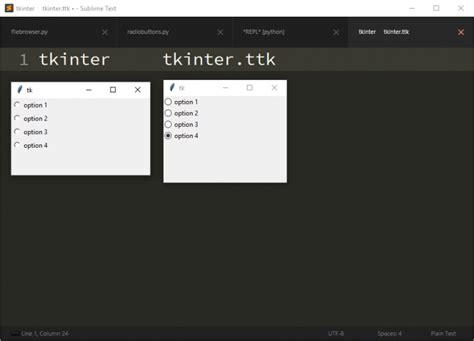 python tkinter vs ttk