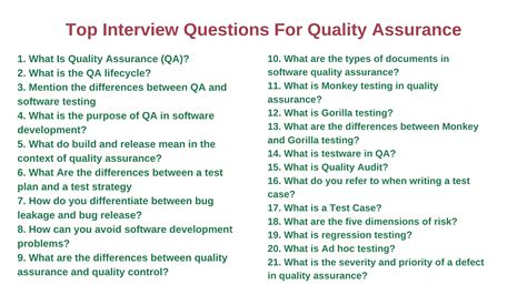 qa interview questions and answers