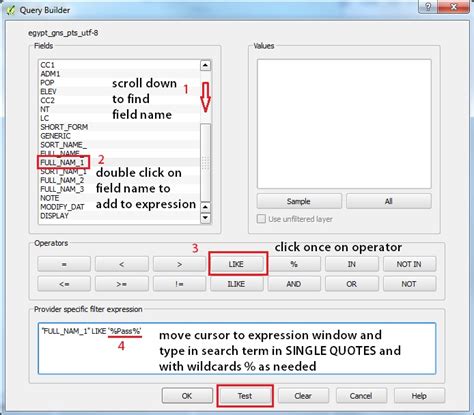 qgis query builder examples