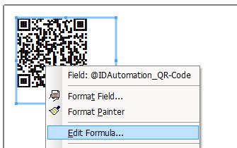 qr code in crystal report