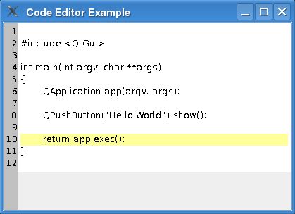 qt code editor example