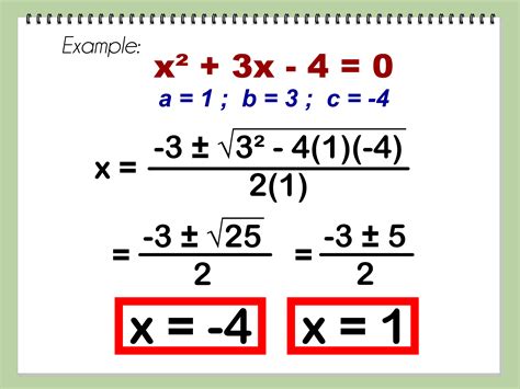 quadratic equation examples with real roots