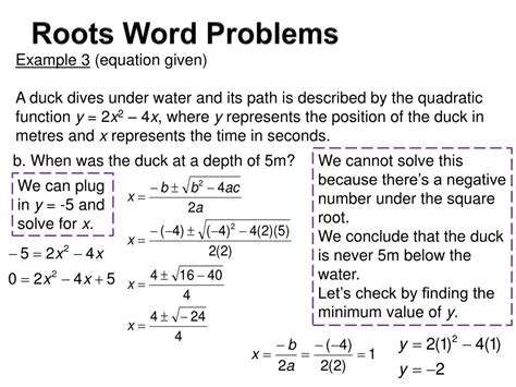 quadratic word problems examples