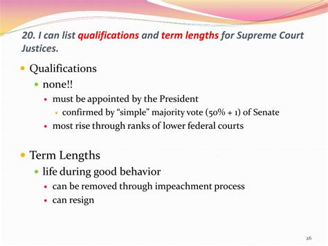 Qualifications of Supreme Court justices