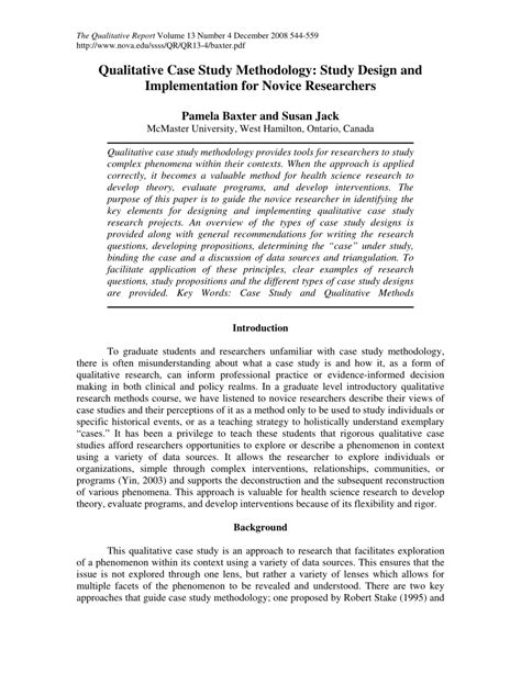 qualitative case study dissertation example