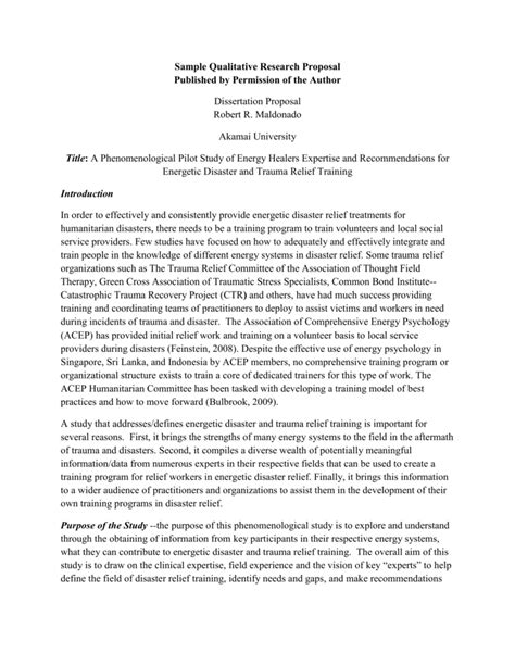 qualitative dissertation sample