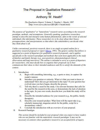 qualitative proposal example