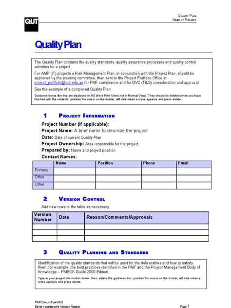 quality control document example pdf