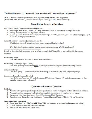 quantitative questions examples pdf