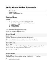 quantitative research quiz with answers