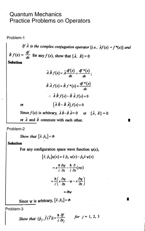 quantum physics practice problems