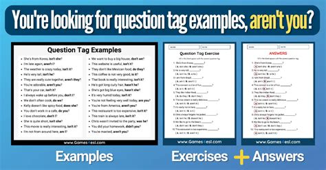 question tag examples with answer