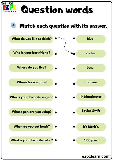 question words exercises with answers pdf