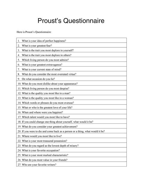 questionnaire questions examples