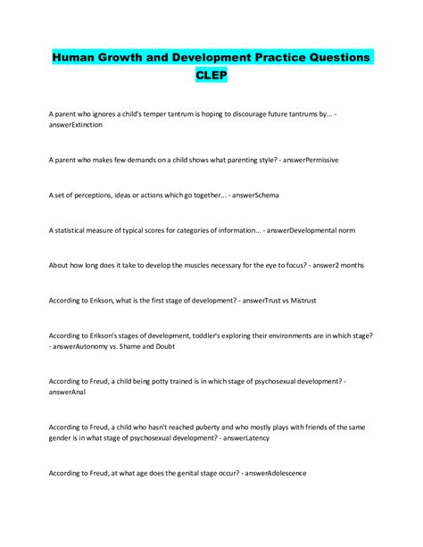 questions to ask about human growth and development