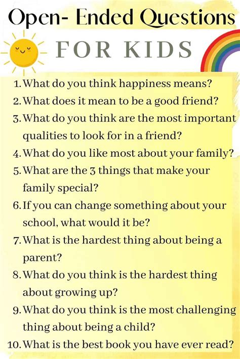 questions to ask elementary kids