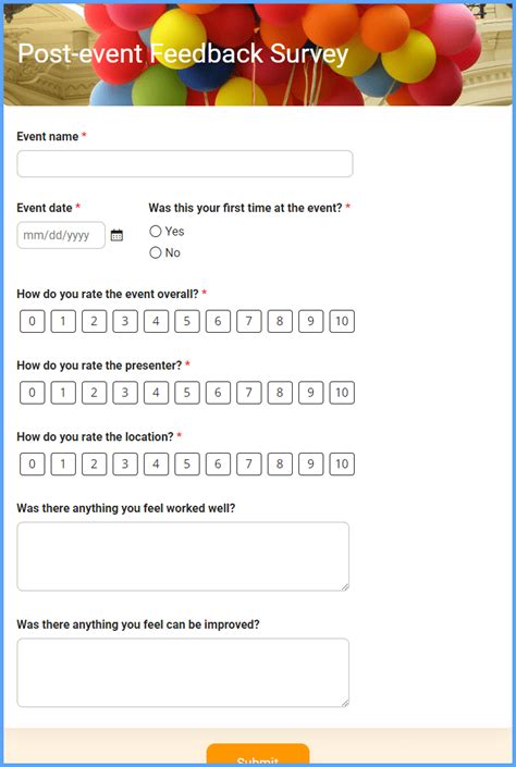 questions to ask for event feedback
